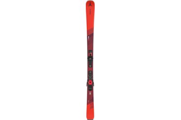 Roter Atomic Redster Ski mit Bindungen