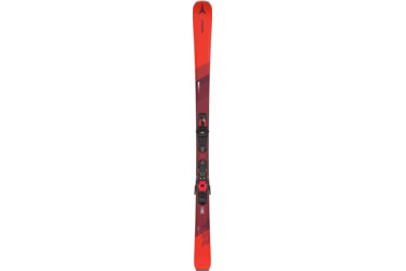 Roter Atomic Redster Ski mit Bindungen